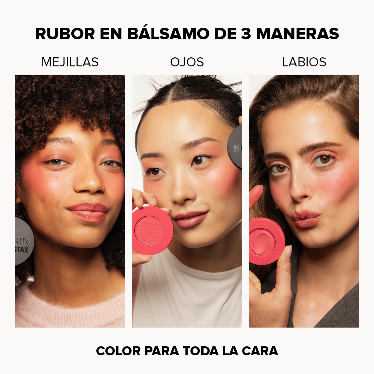 NUDESTIX STAX ALL OVER COLOR BLUSH BALM (RUBOR EN CREMA PARA ROSTRO)
